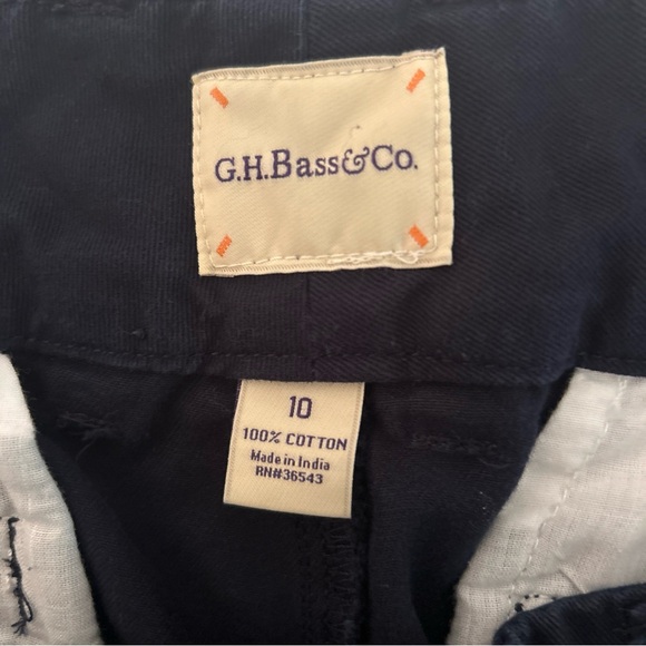 G.W. Bass & Co. Shorts Women’s Size 10 Short Shorts Chino Navy White Stars - Picture 3 of 10